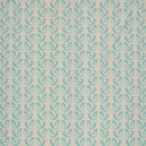 Scandi Birds Aqua Fabric by the Metre